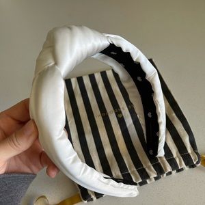 Lele Sadoughi Ivory Silk Headband